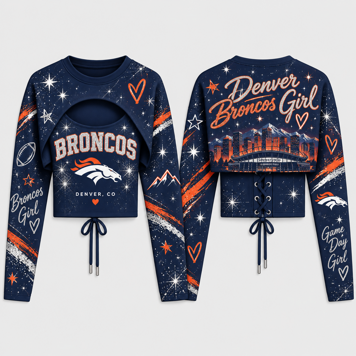 Denver Broncos "Denver Girl" Shrug Cami - Printed