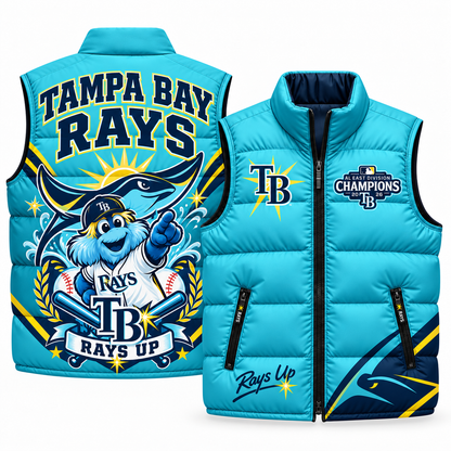 Tampa Bay Rays "Rays Up" Puffer Vest - Printed V2