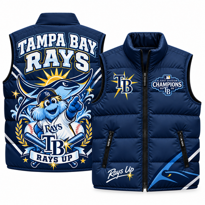 Tampa Bay Rays "Rays Up" Puffer Vest - Printed V2