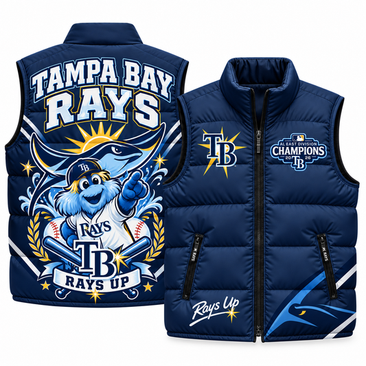 TB "Rays Up" Puffer Vest - Printed V2