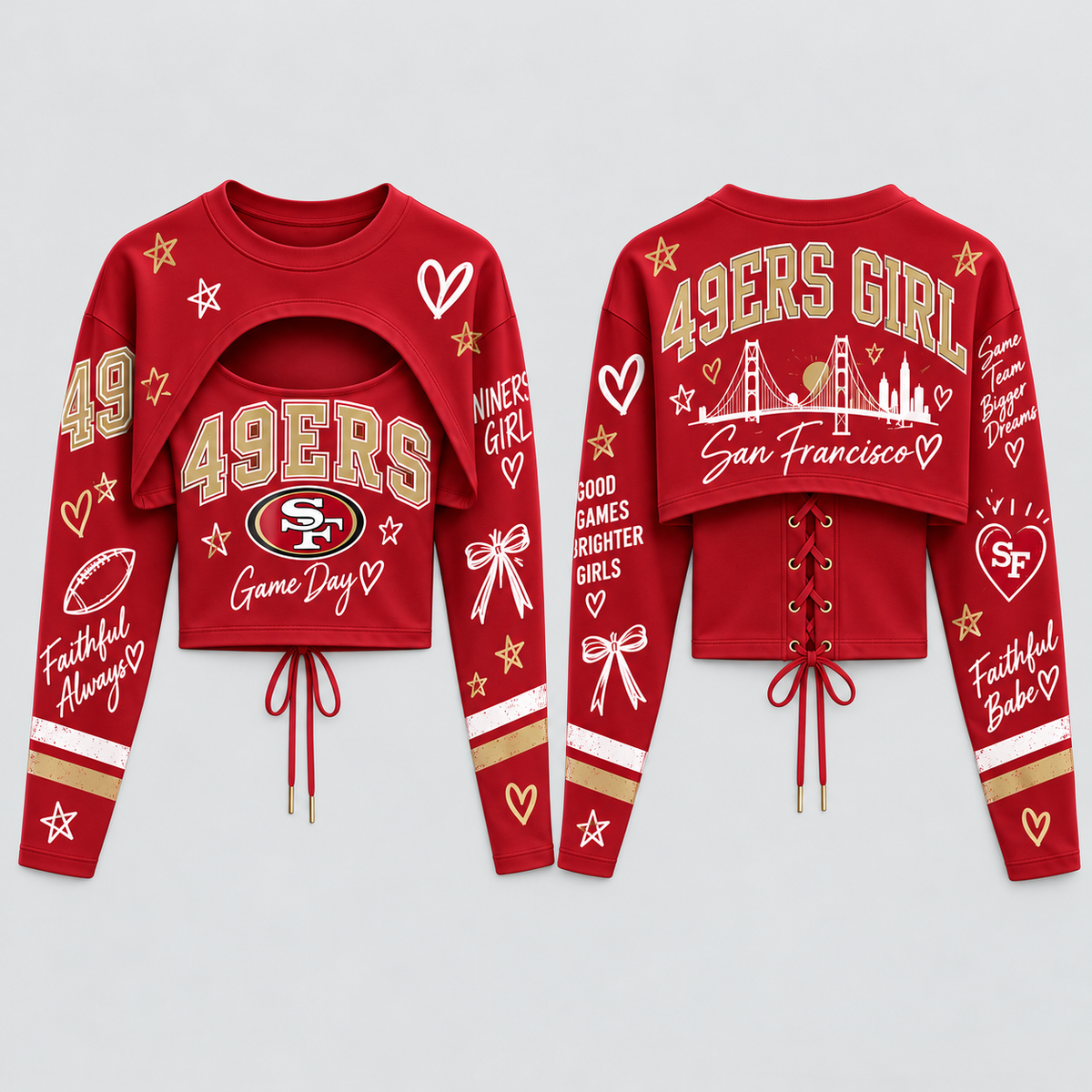 San Francisco 49ers "49ers Girl" Shrug Cami - Printed