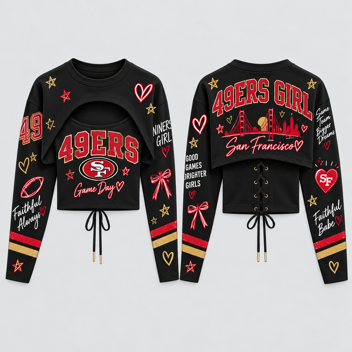 San Francisco 49ers "49ers Girl" Shrug Cami - Printed