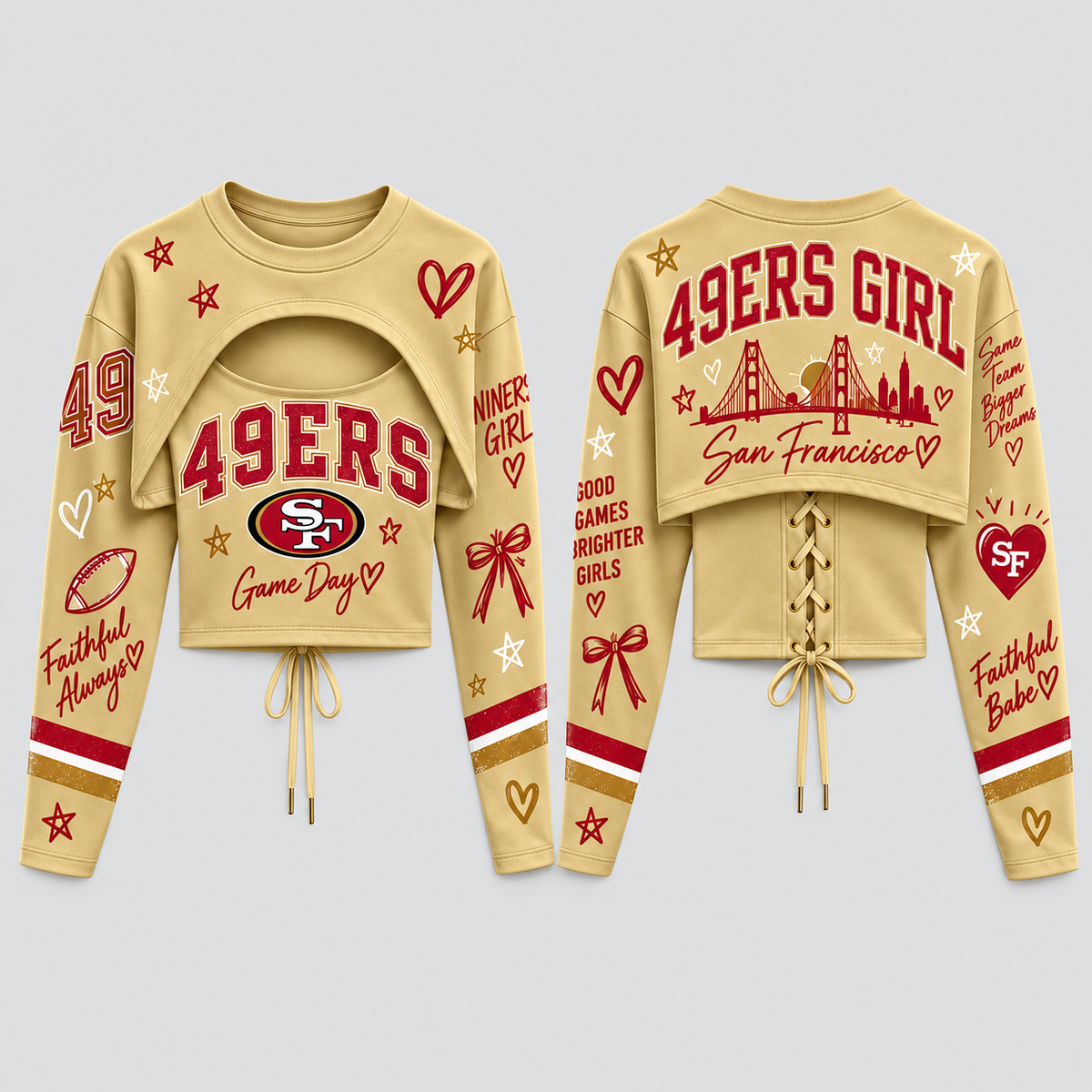 San Francisco 49ers "49ers Girl" Shrug Cami - Printed