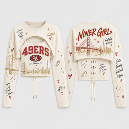 San Francisco 49ers "Niner Girl" Shrug Cami - Printed