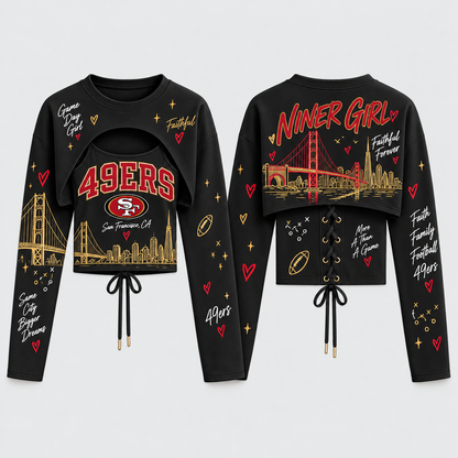 San Francisco 49ers "Niner Girl" Shrug Cami - Printed