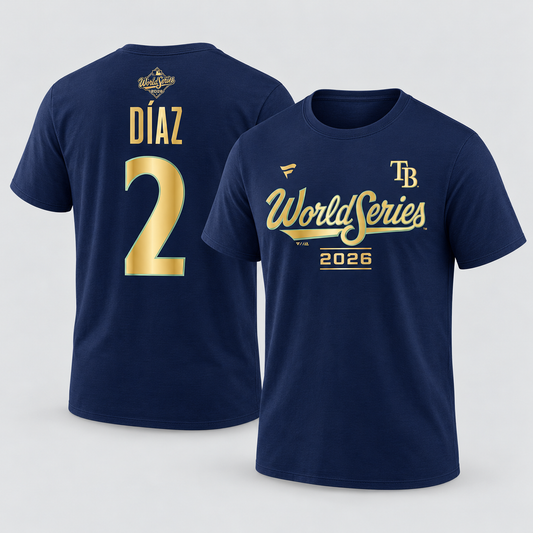 TBR American League Champions 2026 #2  Yandy Díaz Gold Edition Two Sides T-Shirt - Printed