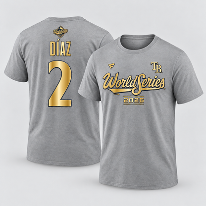 TBR American League Champions 2026 #2  Yandy Díaz Gold Edition Two Sides T-Shirt - Printed