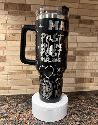 Malone 40oz Engraved Tumbler- Gift For Fan- 406TTTB144