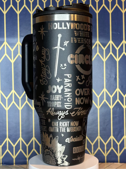 Post Malone Inspired 40oz Engraved Tumbler- 406TTTB142