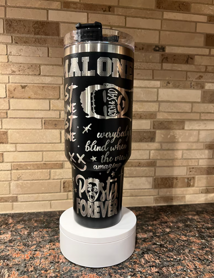 Malone 40oz Engraved Tumbler- Gift For Fan- 406TTTB144