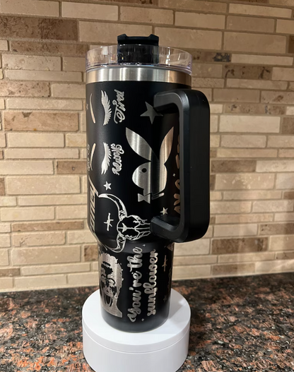 Malone 40oz Engraved Tumbler- Gift For Fan- 406TTTB144