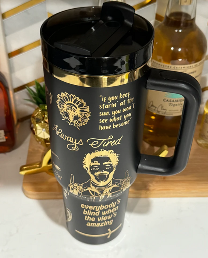 Malone 40oz Engraved Tumbler- Gift For Fans- 406TTTB145