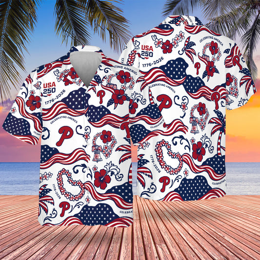 PHI Special Semiquincentennial Hawaiian Design Button Shirt V3