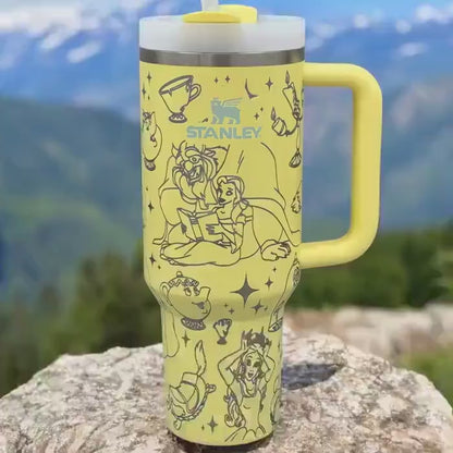 Beauty and the Beast Engraved Tumbler 40oz