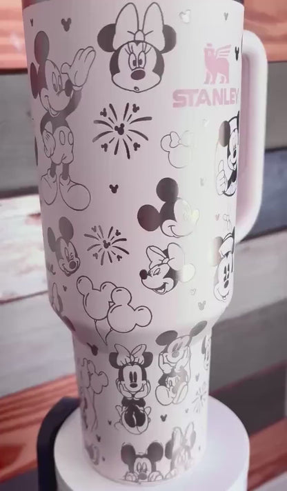 Mickey Minnie Engraved Tumbler 40oz