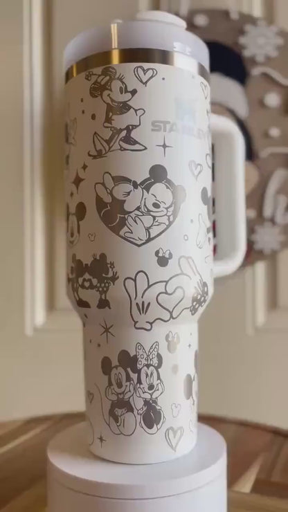 Mouse Love Engraved Tumbler 40oz