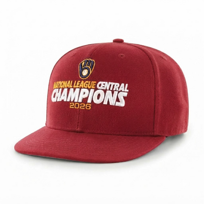 MIL 2026 NL Central Division Champions Snapback Cap - Embroidered V2