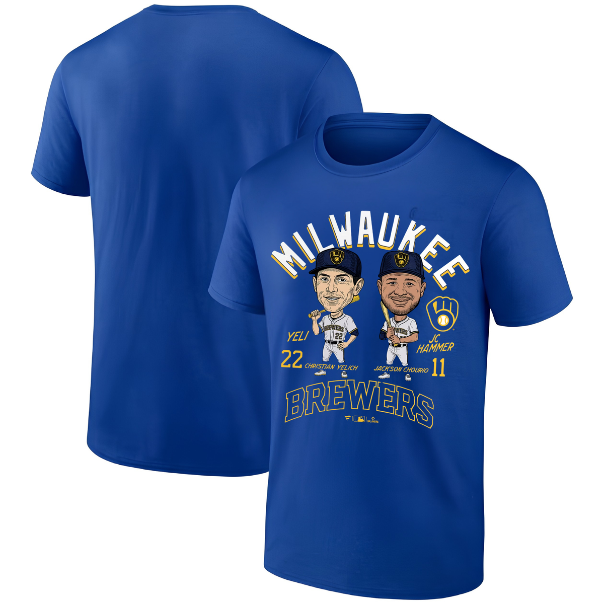 MIL 2026 Jackson Chourio & Christian Yelich Player Duo One Side T-Shirt - Printed