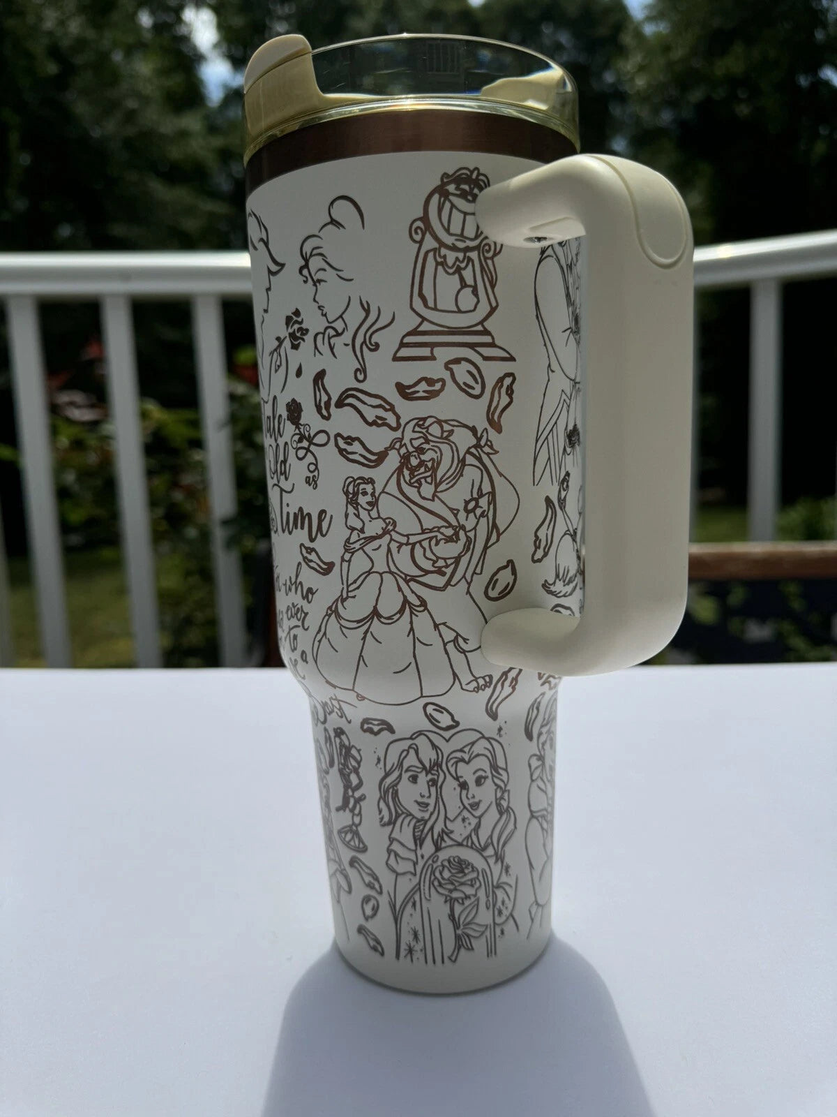 Beauty & the Beast Engraved Tumbler 40oz