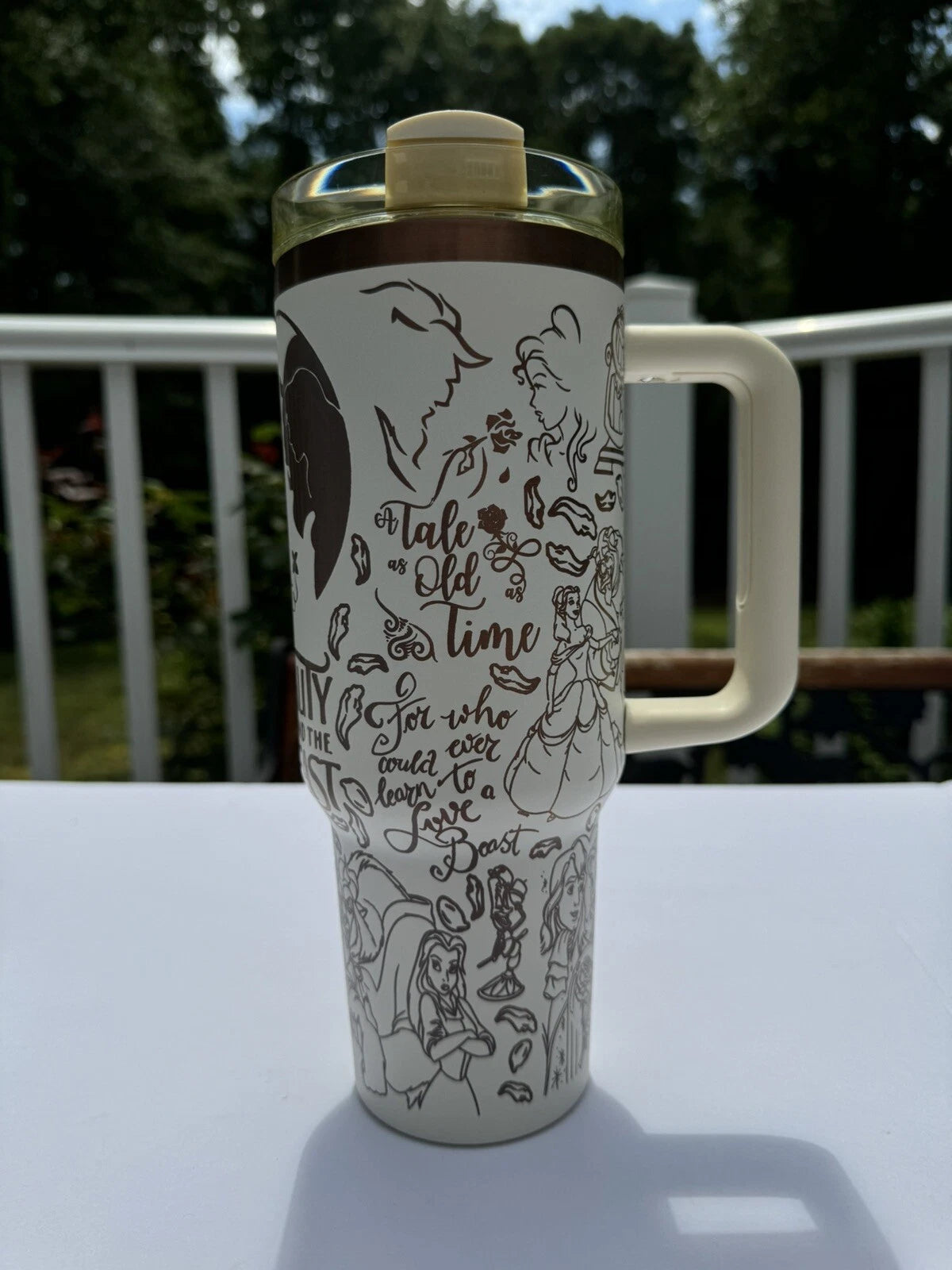 Beauty & the Beast Engraved Tumbler 40oz