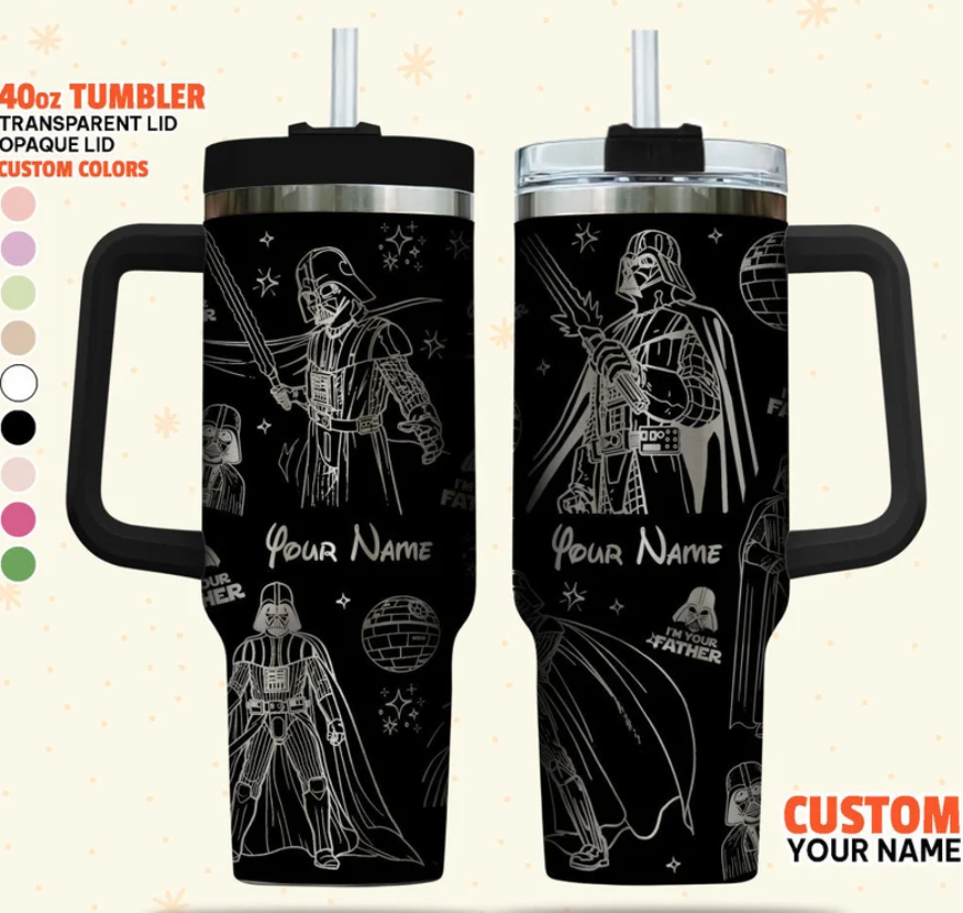 Custom Disney Father Day Darth Vader Star Wars Tumbler- 406TTTB156