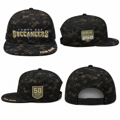 TB Salute To Service Personalized Snapback Cap - Printed