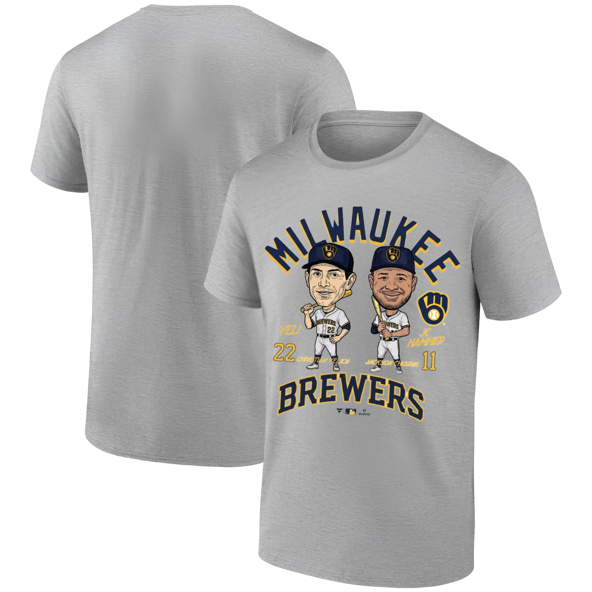 MIL 2026 Jackson Chourio & Christian Yelich Player Duo One Side T-Shirt - Printed