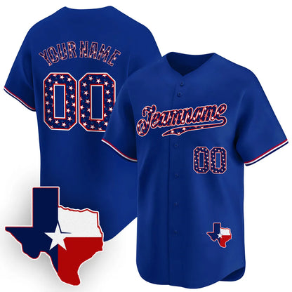 CUSTOM TEXAS STYLE BASEBALL JERSEY V2 - EMBROIDERED