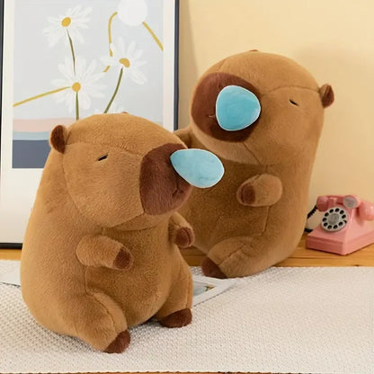 Cuddly Capybara Plushie: Cute Snotty Capybara Animals With Nasal Mucus