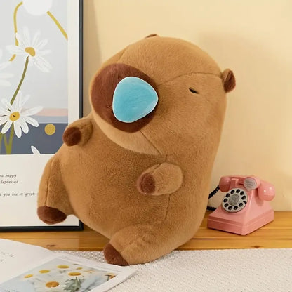 Cuddly Capybara Plushie: Cute Snotty Capybara Animals With Nasal Mucus