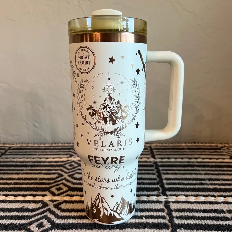 40 Oz ACOTAR Pattern Tumbler - Perfect Gift for Fans TA02