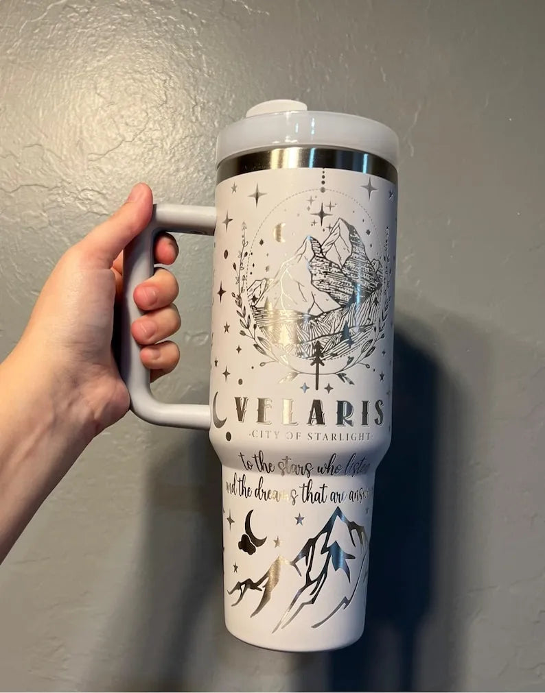 40Oz ACOTAR Velaris City of Starlight  Engraved Tumbler - Gift for Readers TA09