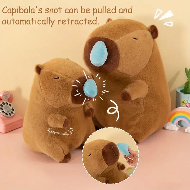 Cuddly Capybara Plushie: Cute Snotty Capybara Animals With Nasal Mucus