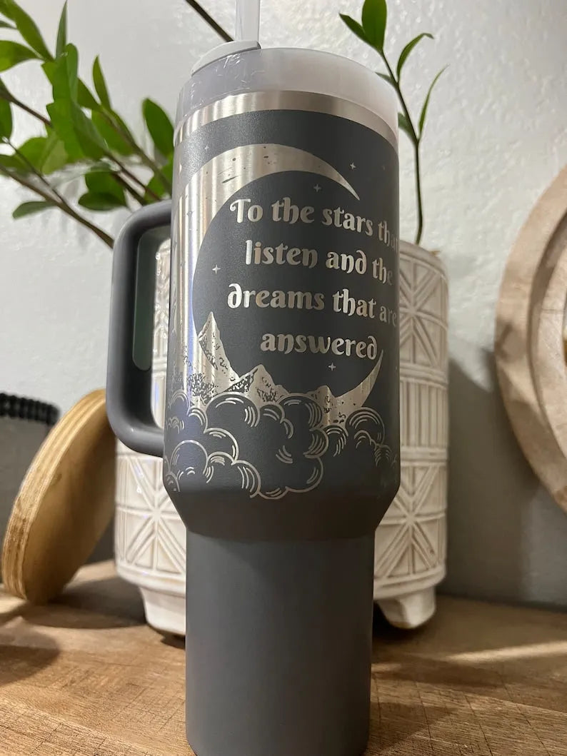 40 Oz Acotar Inspired Fantasy Tumbler - Gift for Her TA12