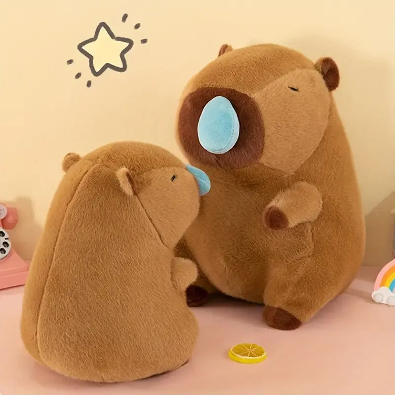 Cuddly Capybara Plushie: Cute Snotty Capybara Animals With Nasal Mucus