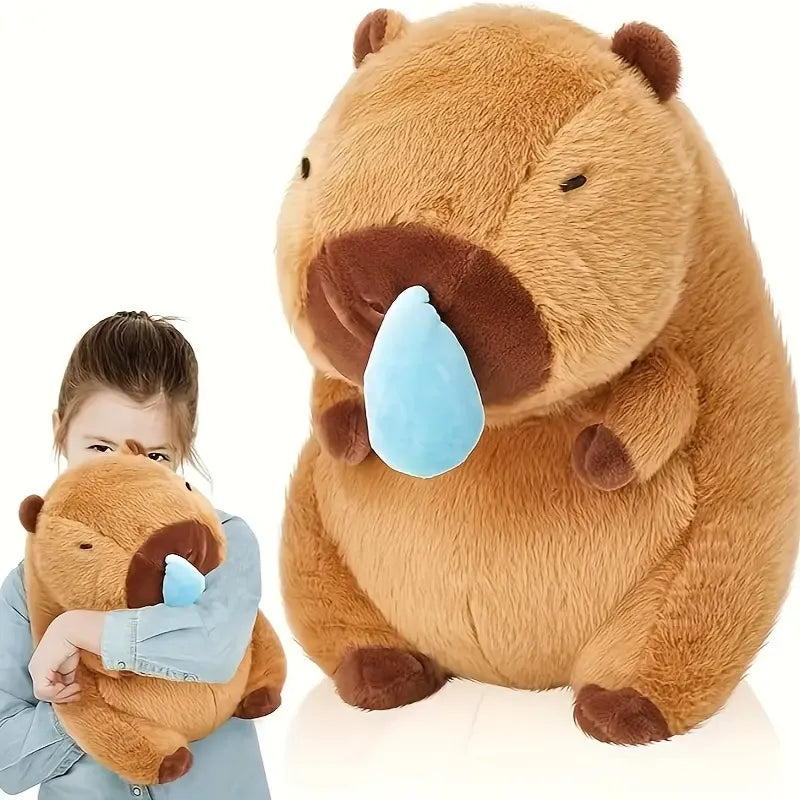 Cuddly Capybara Plushie: Cute Snotty Capybara Animals With Nasal Mucus