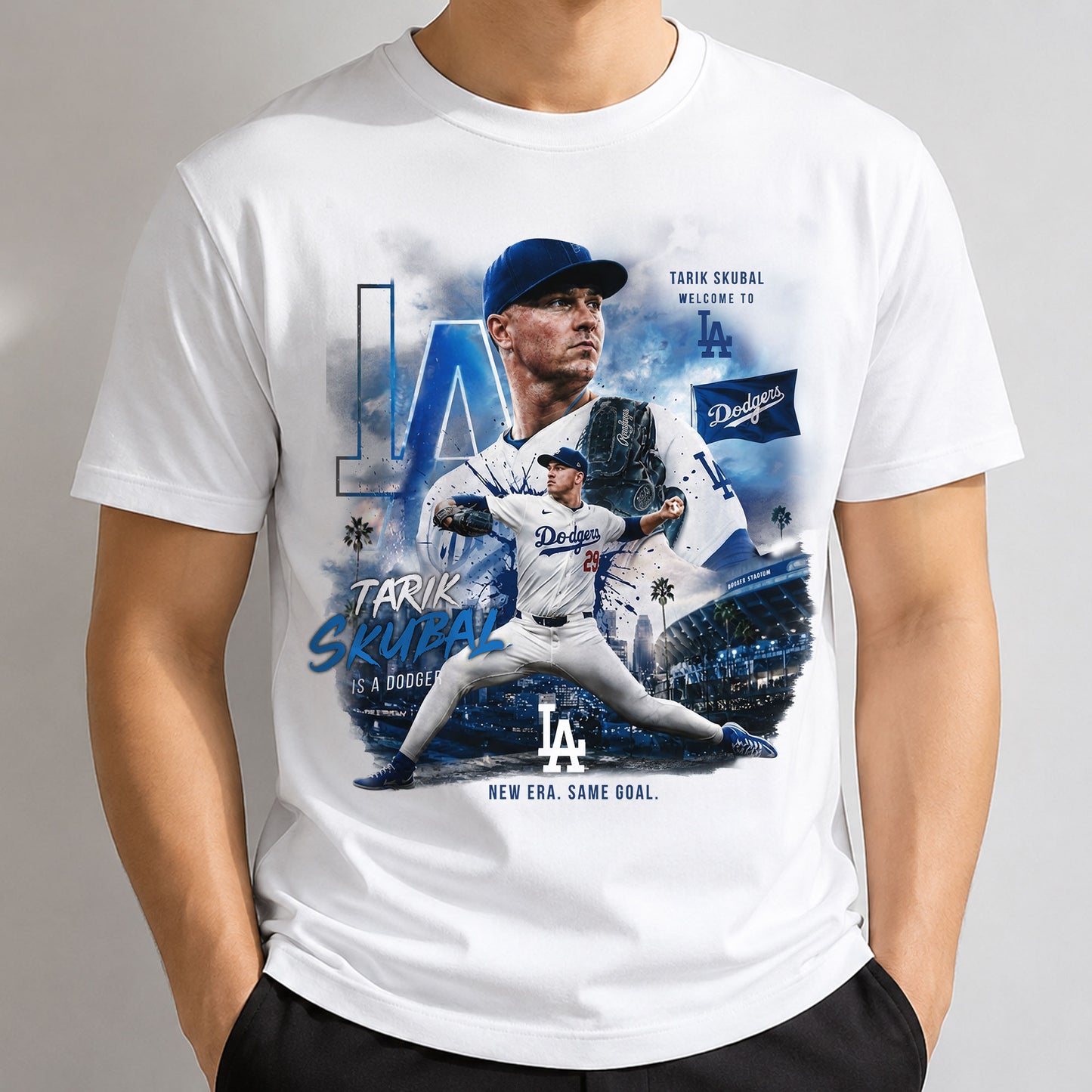 LAD Tarik Skubal Welcome To LA One Side Printed T-Shirt