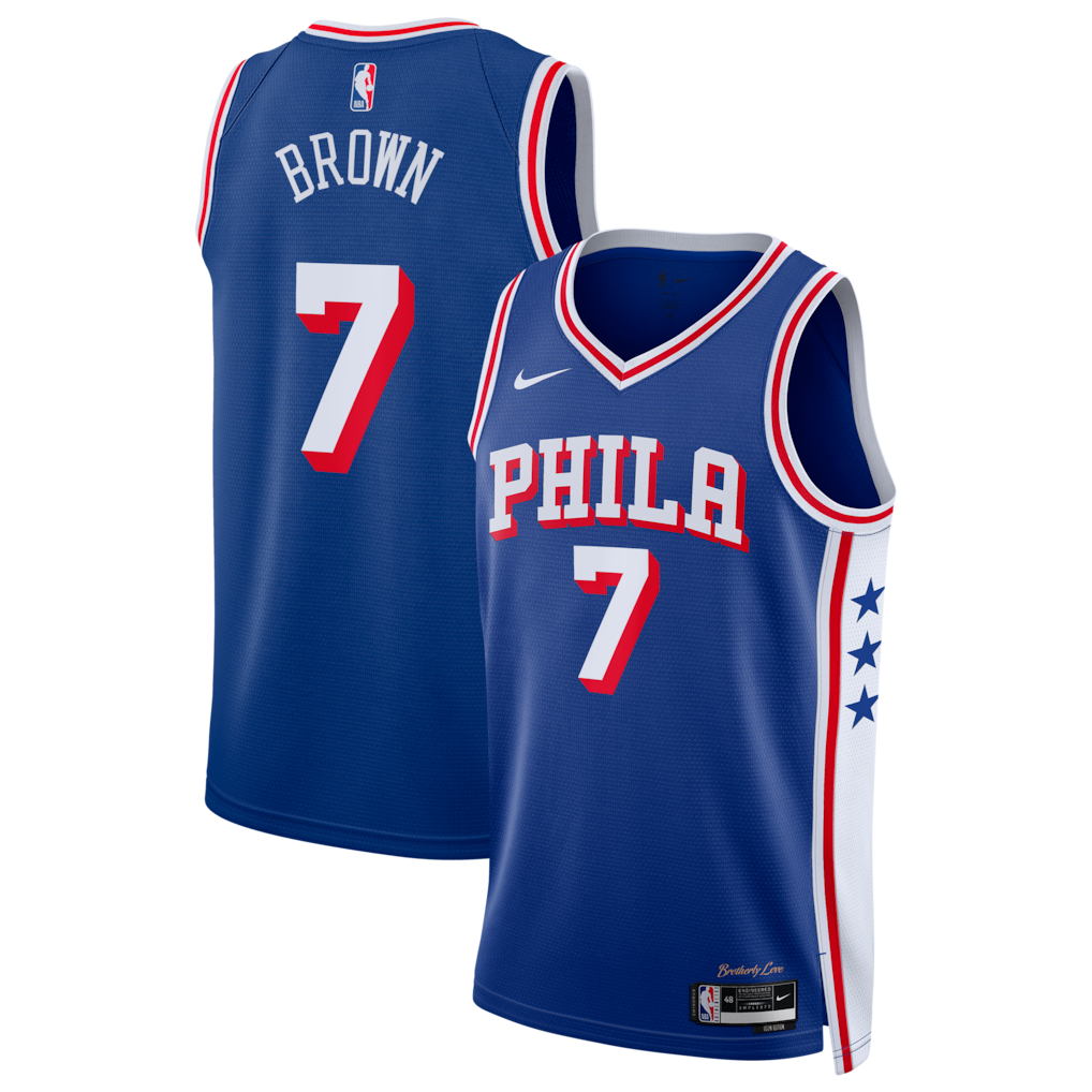 Jaylen Brown Philadelphia 76ers Vapor Jersey - Stitched