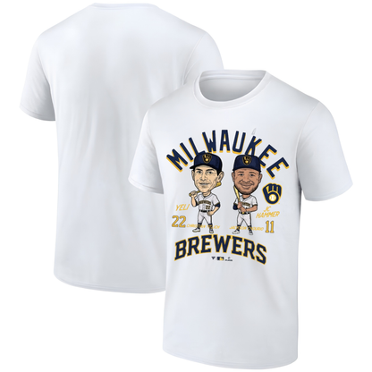 MIL 2026 Jackson Chourio & Christian Yelich Player Duo One Side T-Shirt - Printed