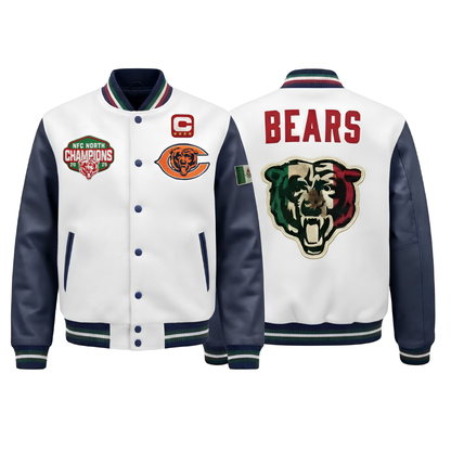 CHI Mexico NFC North Champions 2025 Patch Limited Baseball Jacket - Printed