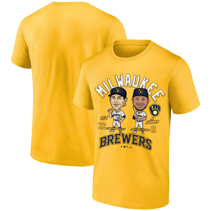 MIL 2026 Jackson Chourio & Christian Yelich Player Duo One Side T-Shirt - Printed