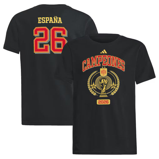 Spain 2026 Soccer Champions Two Side T-Shirt